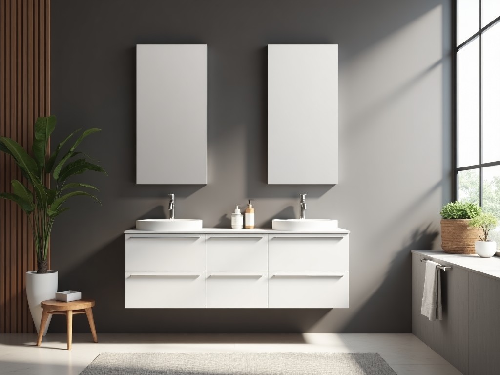 B2B Tall Slim Freestanding Bathroom Cabinets