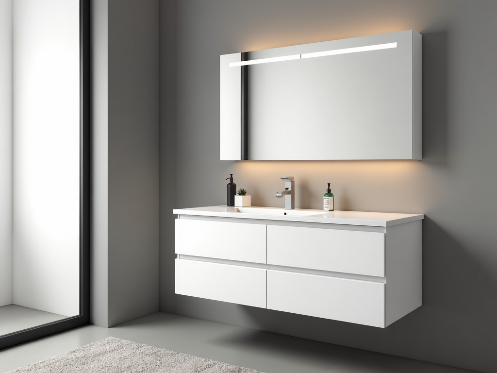 Bathroom Cabinets Freestanding White Gloss