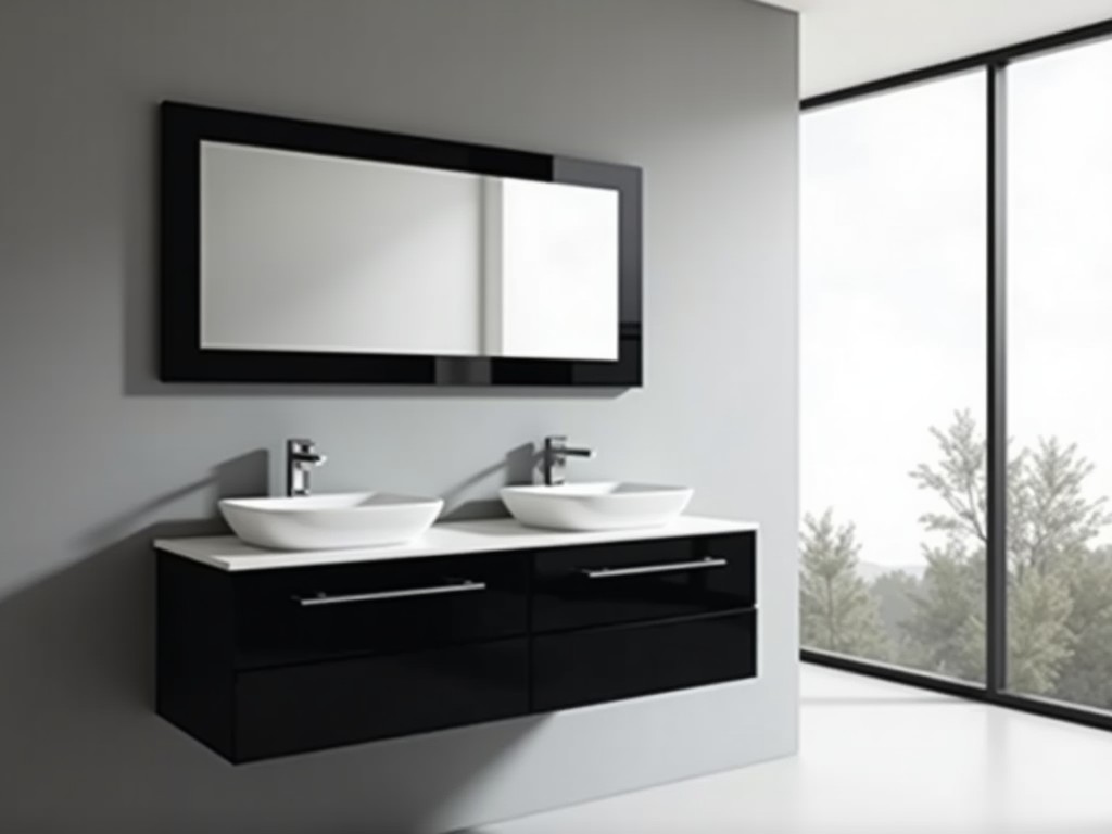 Black Bathroom Mirror Cabinet Supplier