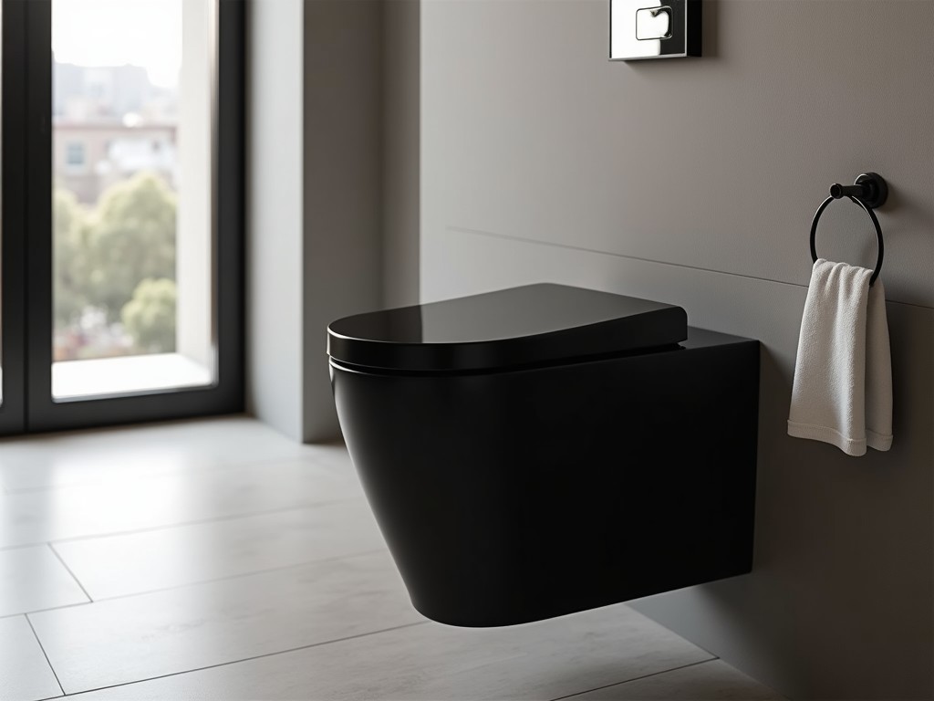 Buy Matte Black Wall Hung Toilet