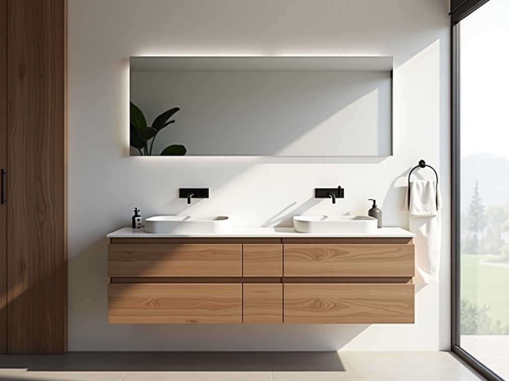 Buy Oak Freestanding Vanity Unit