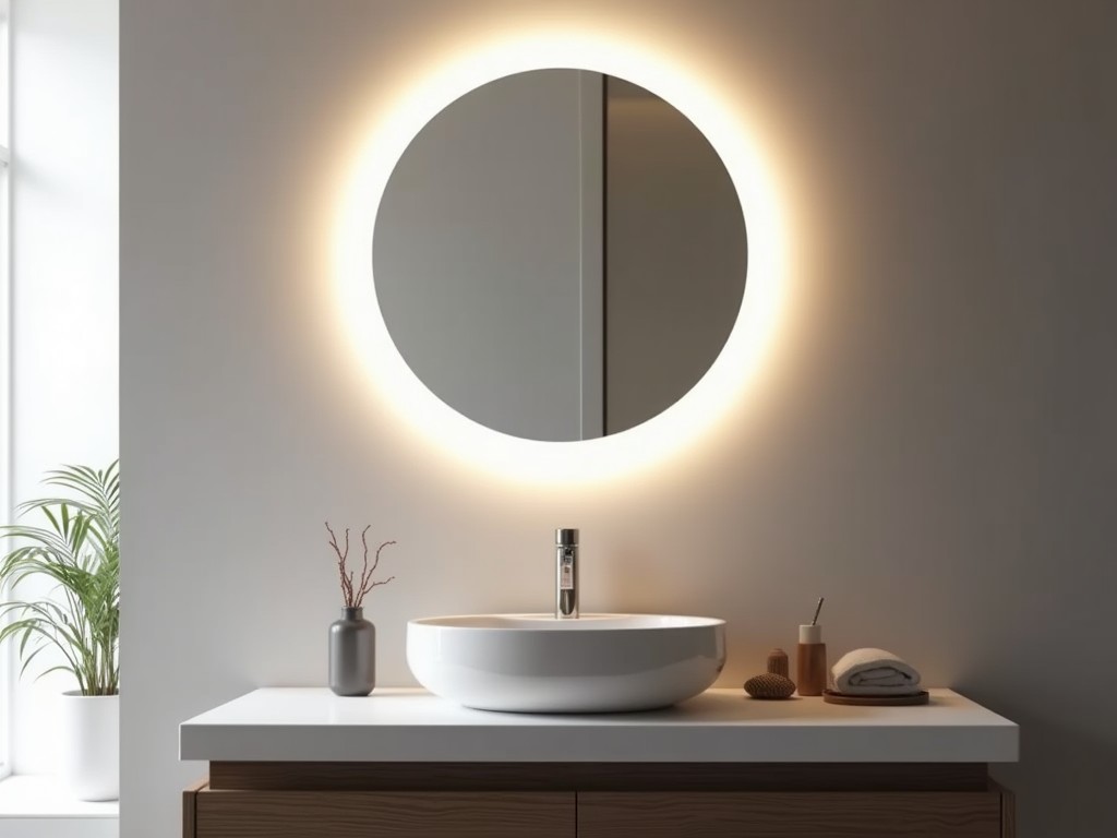 China Round Bathroom Mirror Cabinet