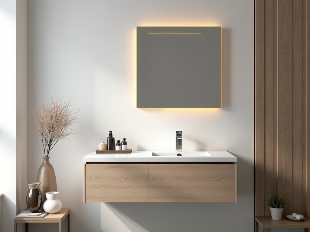 China Small Wall Mounted Bathroom Mirror Cabinet