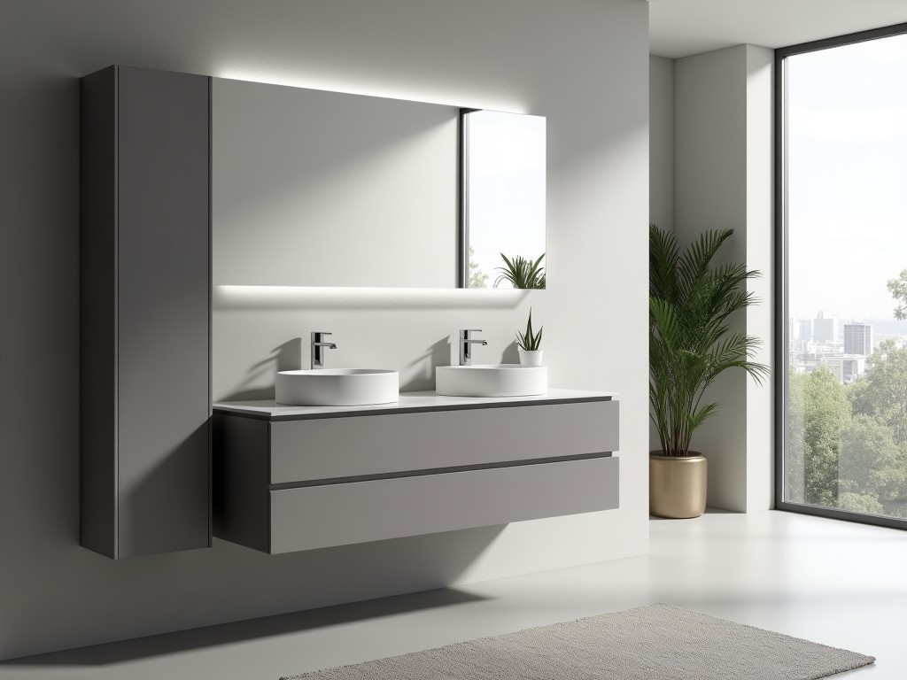 Direct Factory Light Grey Bathroom Cabinet