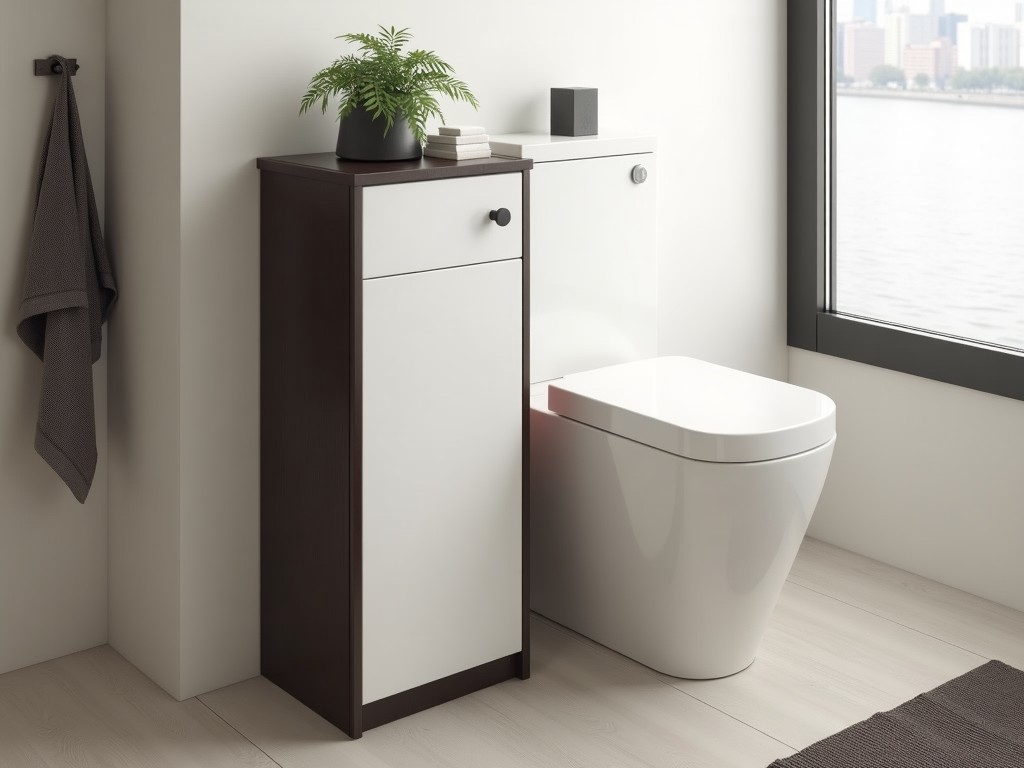 Free Standing Over Toilet Bathroom Storage Cabinet