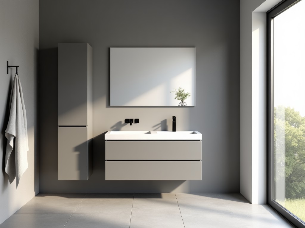 Oem Grey Bathroom Cabinets Freestanding