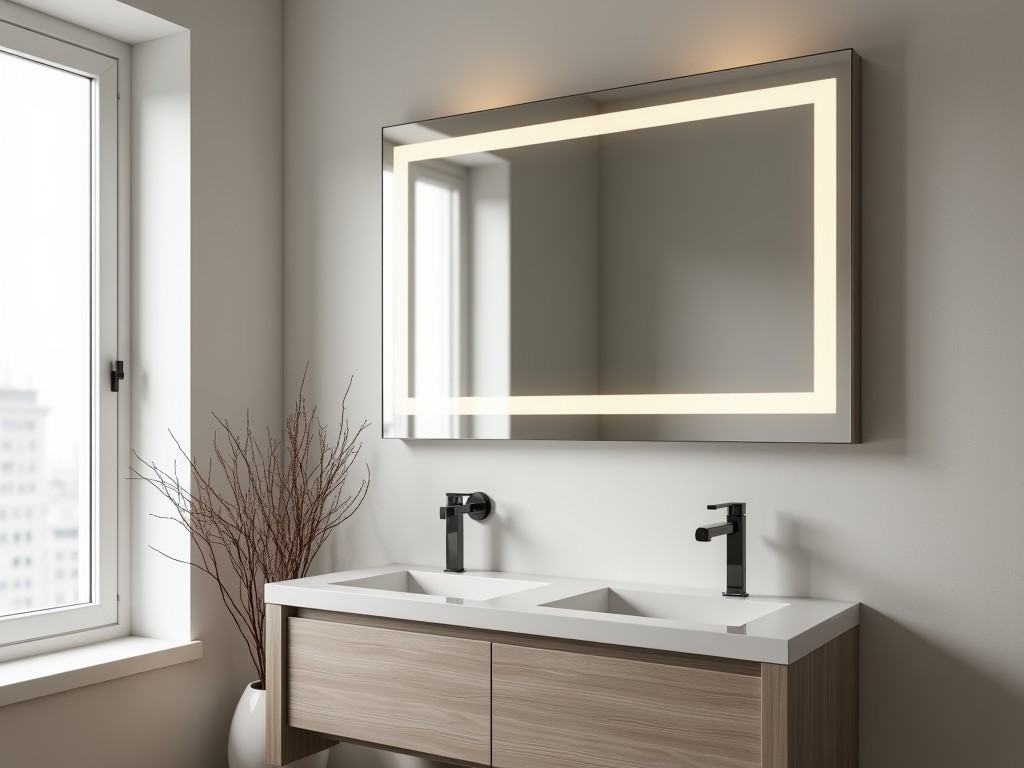Oem Tall Mirrored Wall Hung Bathroom Cabinet