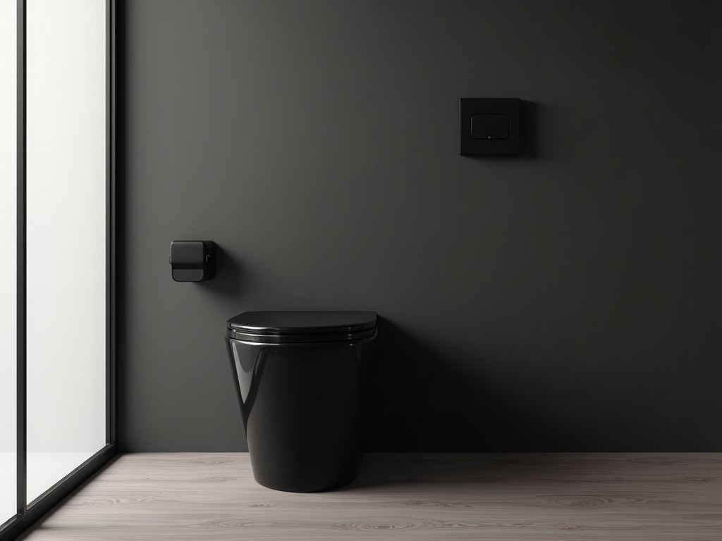 Oem Wall Hung Black Toilet