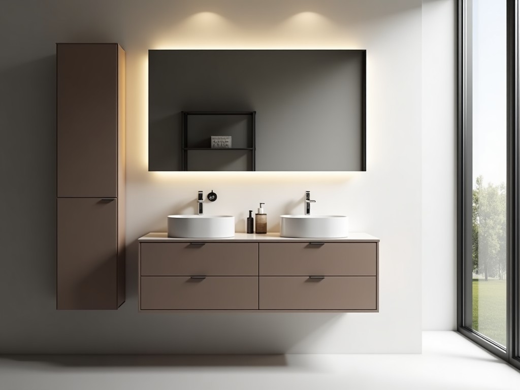 Slimline Wall Hung Bathroom Cabinet Top Factory