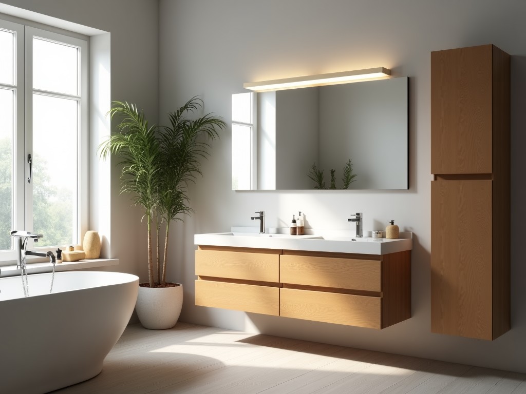 Solid Wood Freestanding Bathroom Cabinets