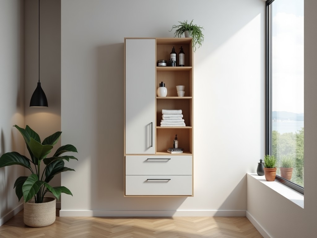 Ultra Slim 3 Shelf Bathroom Storage Unit