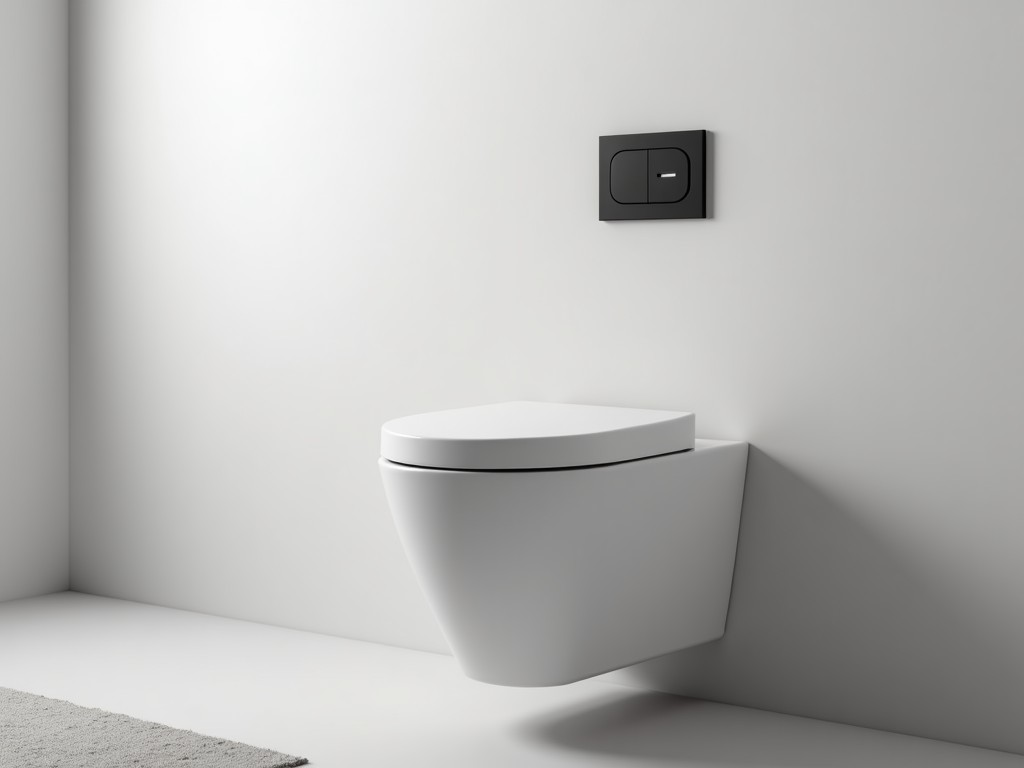 White Wall Mounted Sanitary Ware Toilet